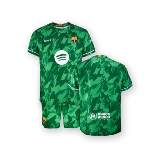 FC Barcelona 2024-25 premium kids goalkeeper kit - 10 years old
