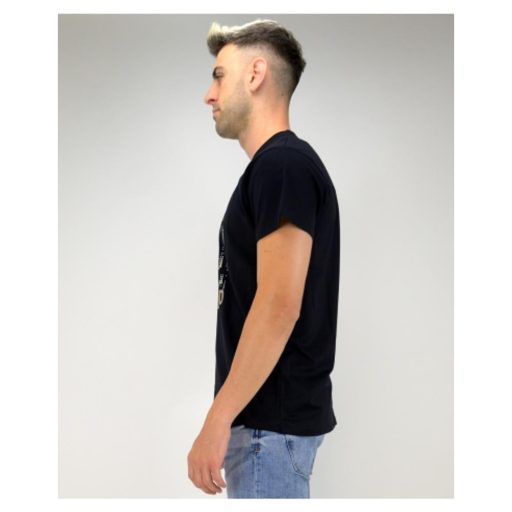 Real Madrid crest T-shirt - black and gold - L