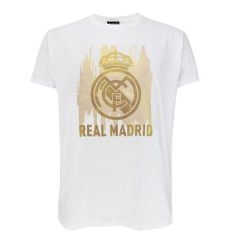 Real Madrid crest T-shirt - white and gold