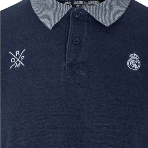 Premium Real Madrid collared T-shirt, blue