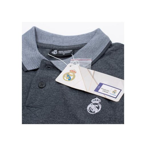 Premium Real Madrid collared shirt, gray