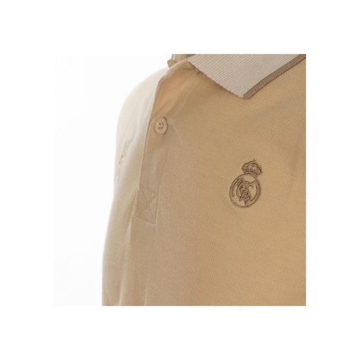 Premium Real Madrid collared T-shirt, beige - M