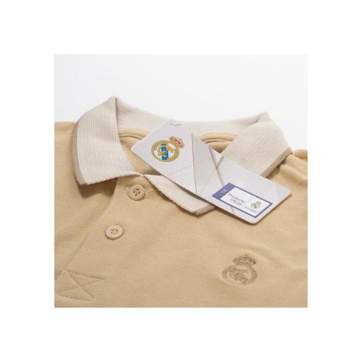 Premium Real Madrid collared T-shirt, beige