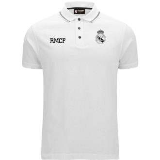 Real Madrid collar T-shirt in white - 3XL
